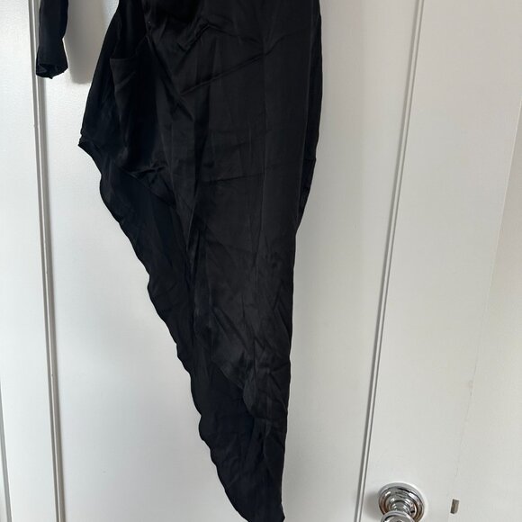 NWT Mother Of All Vesta Asymmetrical Dress Black Sz Small Cut-out One Shoulder - Picture 7 of 11